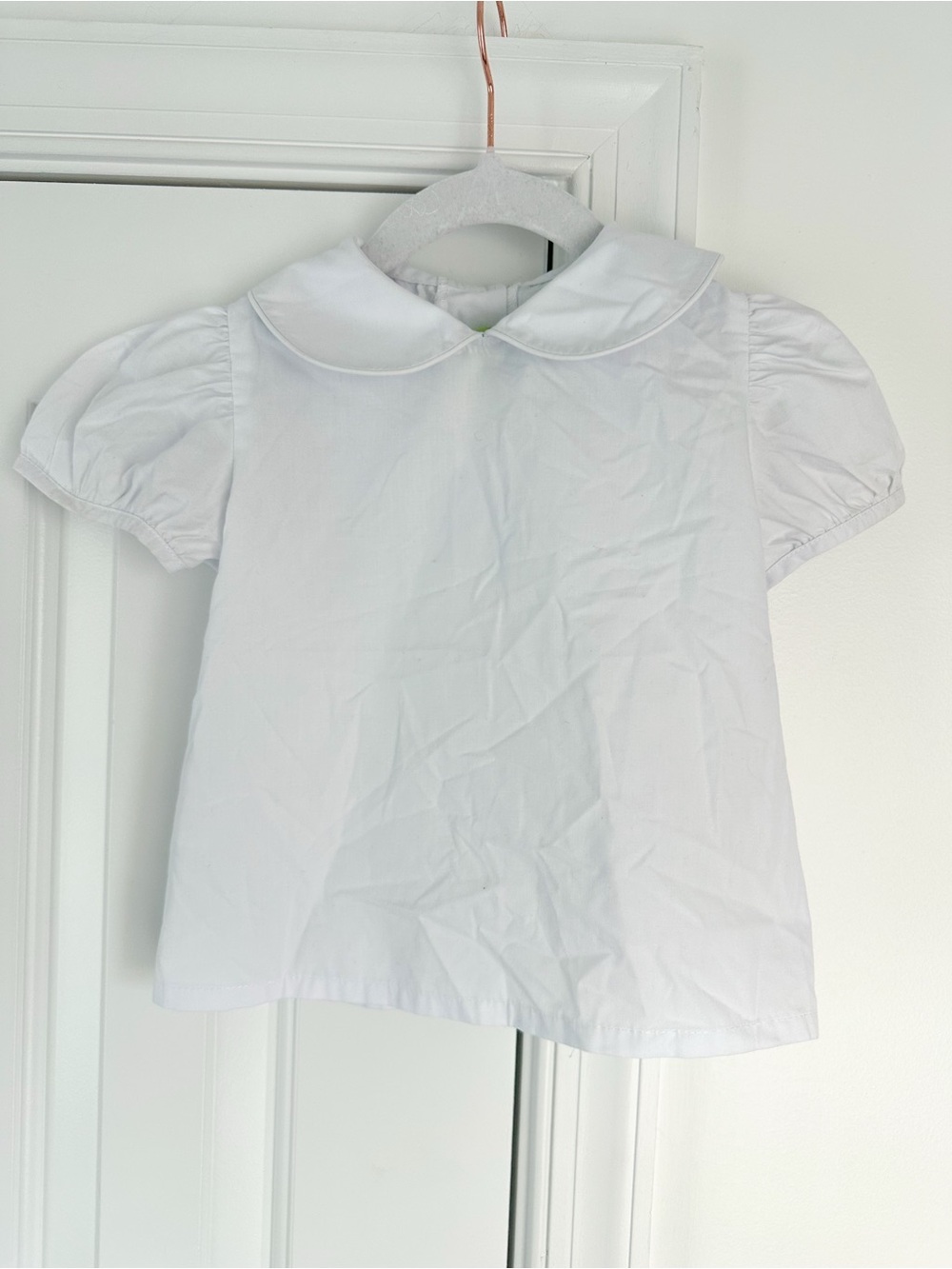 Classic whimsy White Peter Pan Collar blouse size 3T EUC